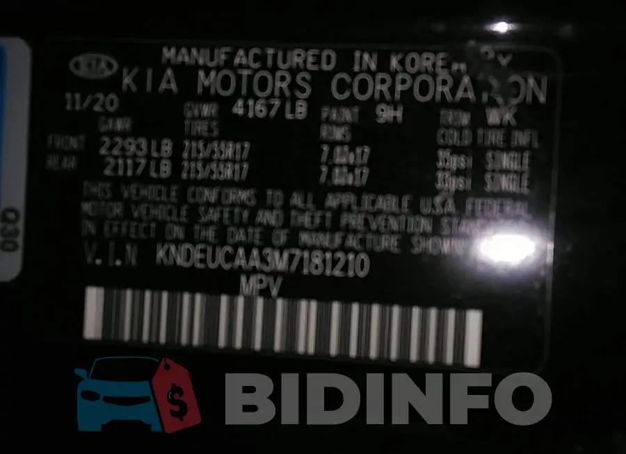 KNDEUCAA3M7181210 Photo# 9