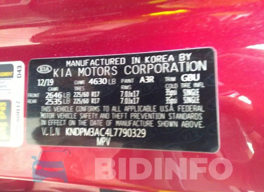 KNDPM3AC4L7790329 Photo# 9