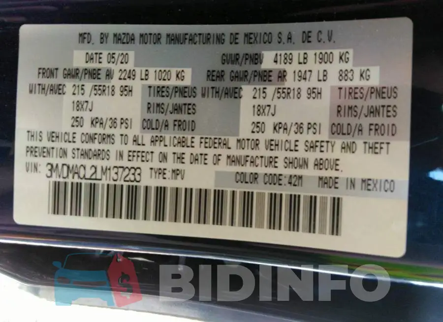 3MVDMACL2LM137233 Photo# 9