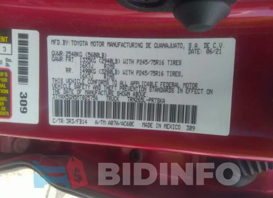 3TYAX5GN5MT025756 Photo# 9