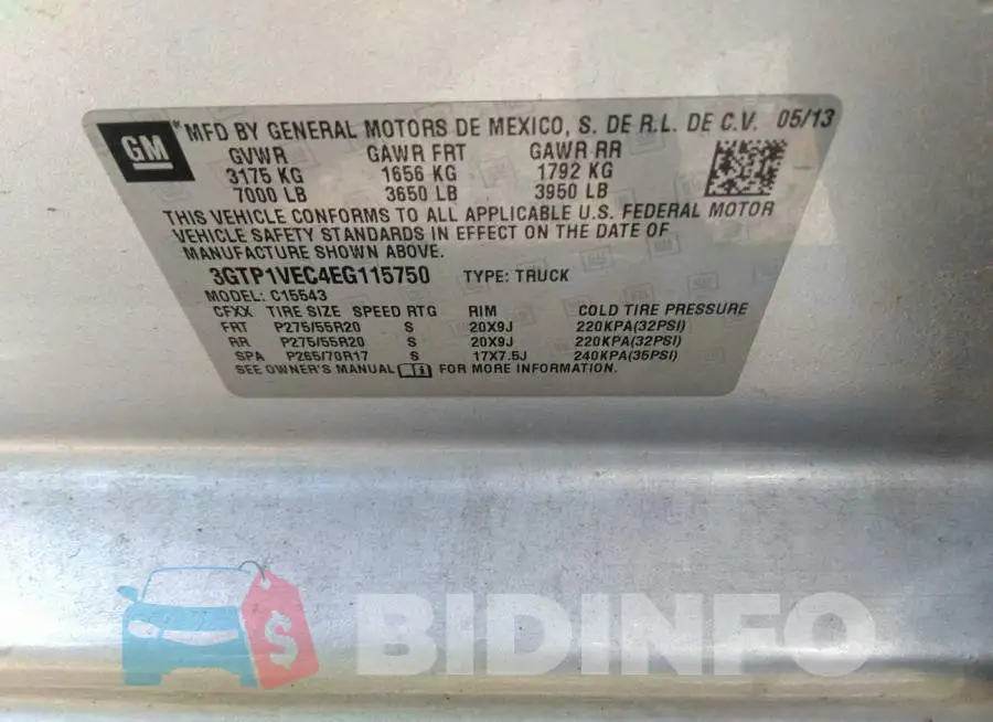 3GTP1VEC4EG115750 Photo# 9