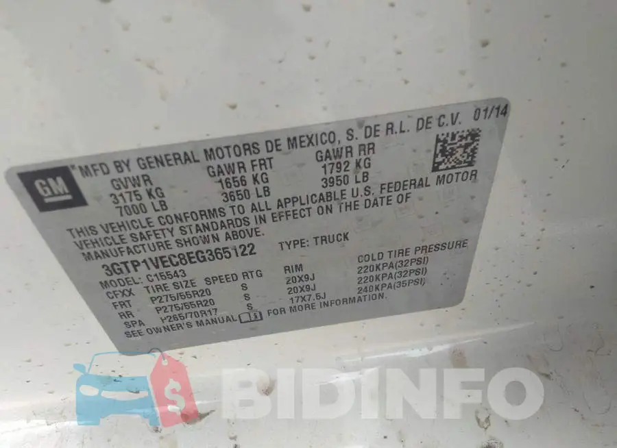3GTP1VEC8EG365122 Photo# 9