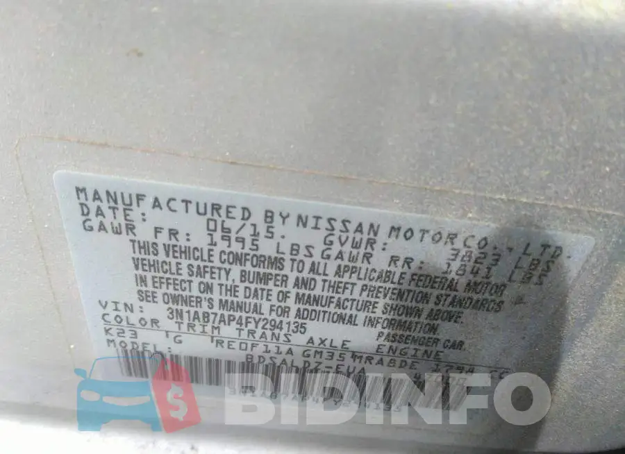 3N1AB7AP4FY294135 Photo# 9