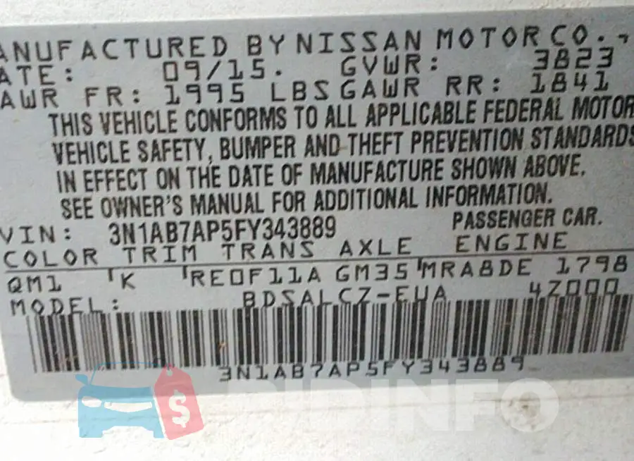 3N1AB7AP5FY343889 Photo# 9