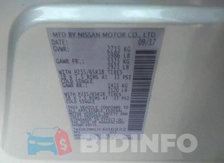 5N1DR2MM1JC606922 Photo# 9