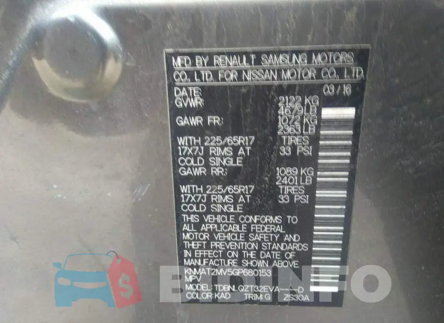 KNMAT2MV5GP680153 Photo# 9