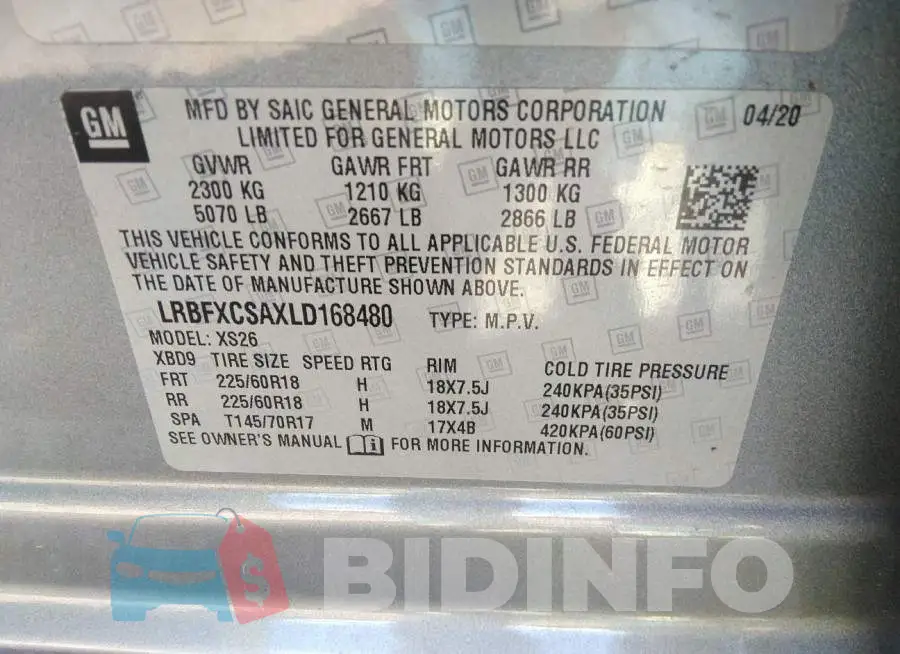 LRBFXCSAXLD168480 Photo# 9