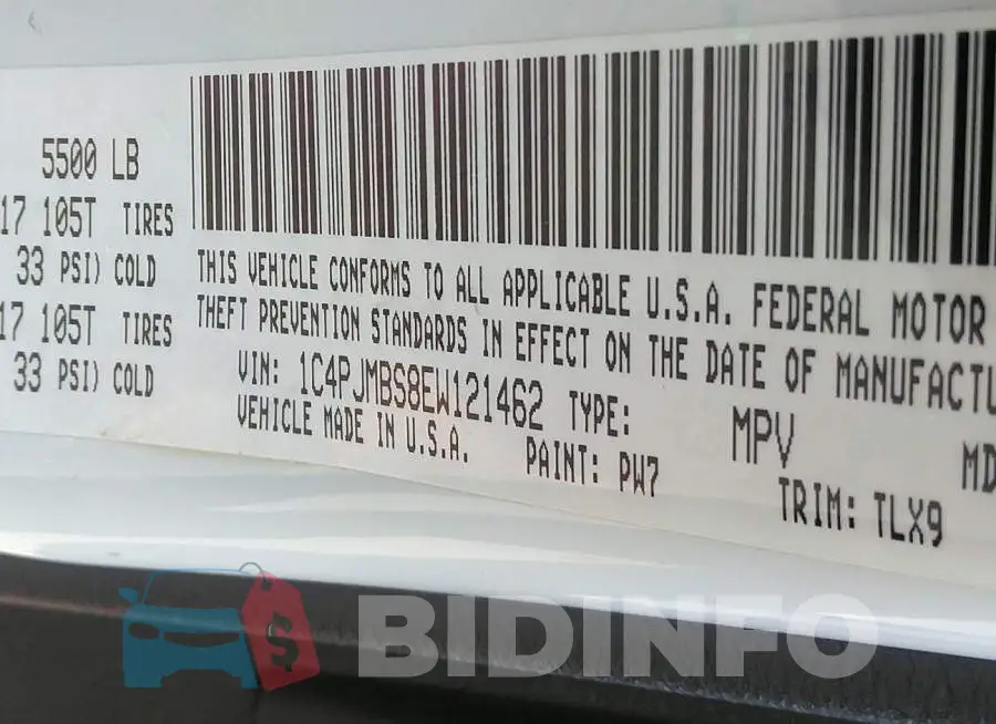 1C4PJMBS8EW121462 Photo# 9