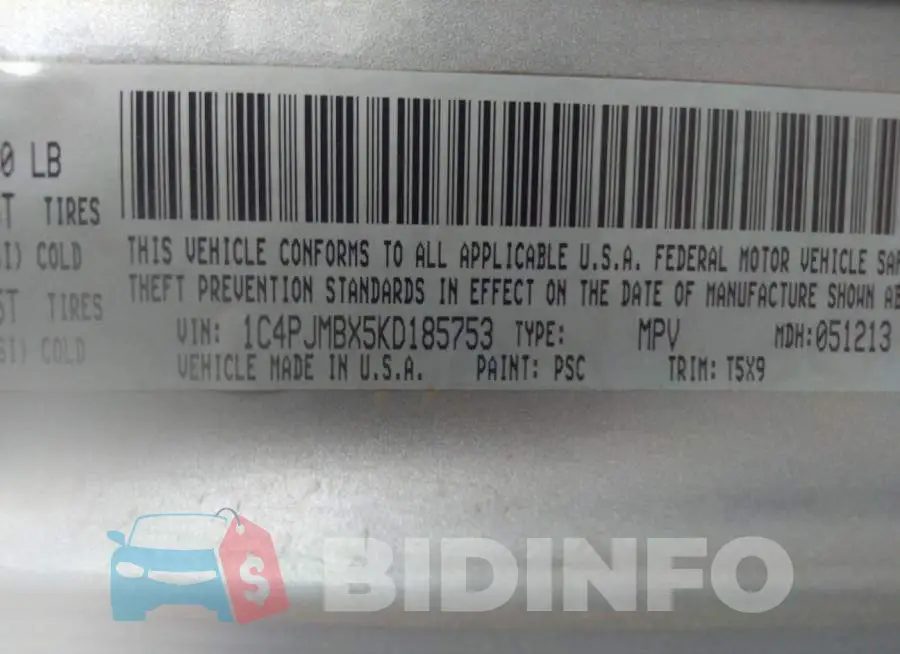 1C4PJMBX5KD185753 Photo# 9