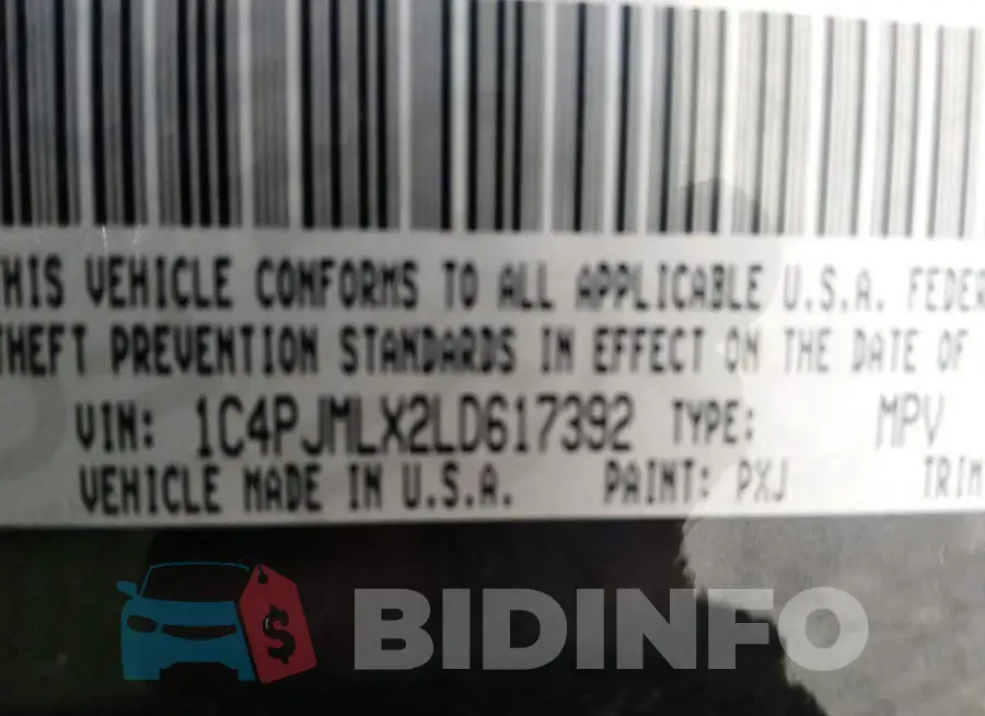 1C4PJMLX2LD617392 Photo# 9