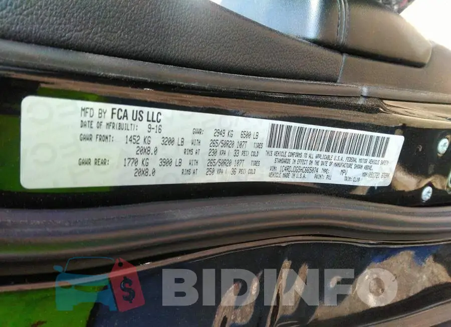 1C4RDJDG5HC665074 Photo# 9
