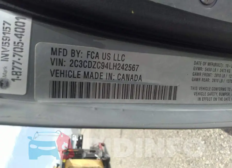 2C3CDZC94LH242567 Photo# 9