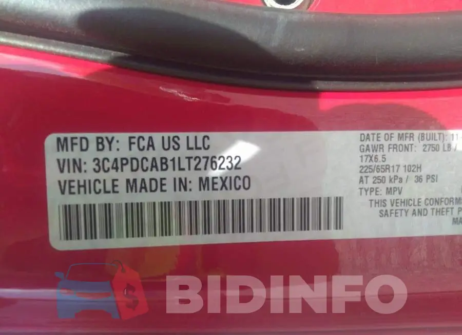 3C4PDCAB1LT276232 Photo# 9