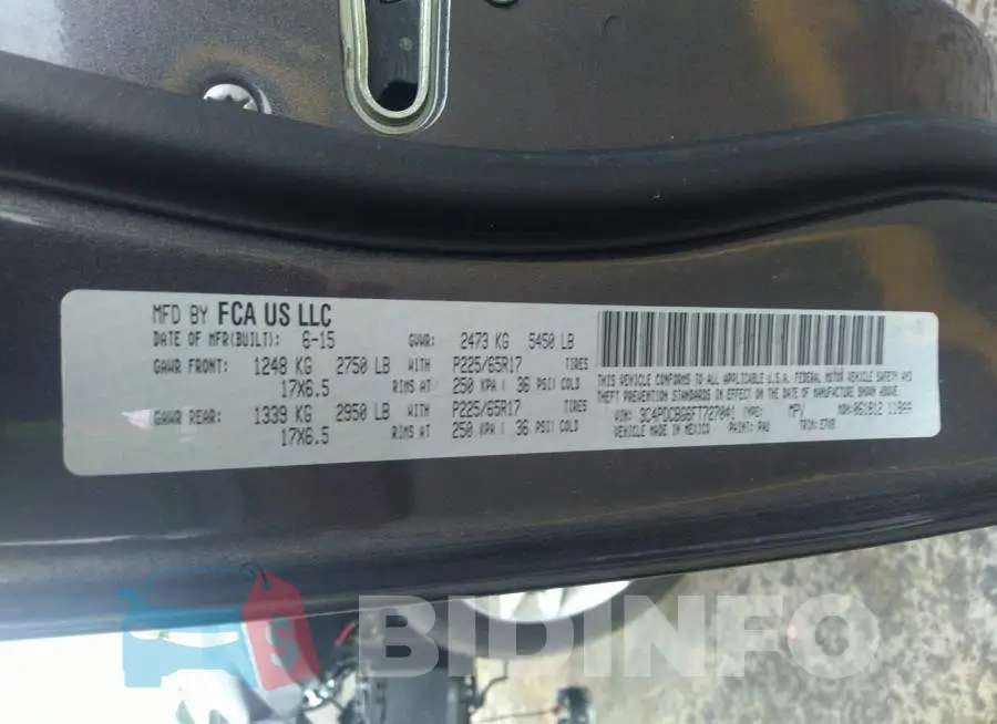 3C4PDCBG6FT727041 Photo# 9