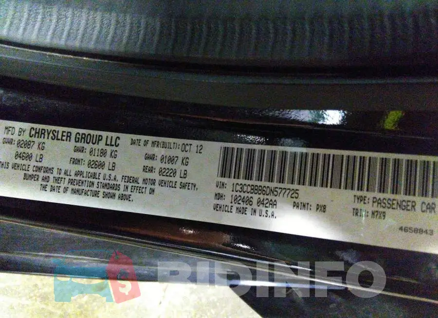 1C3CCBBB6DN577725 Photo# 9