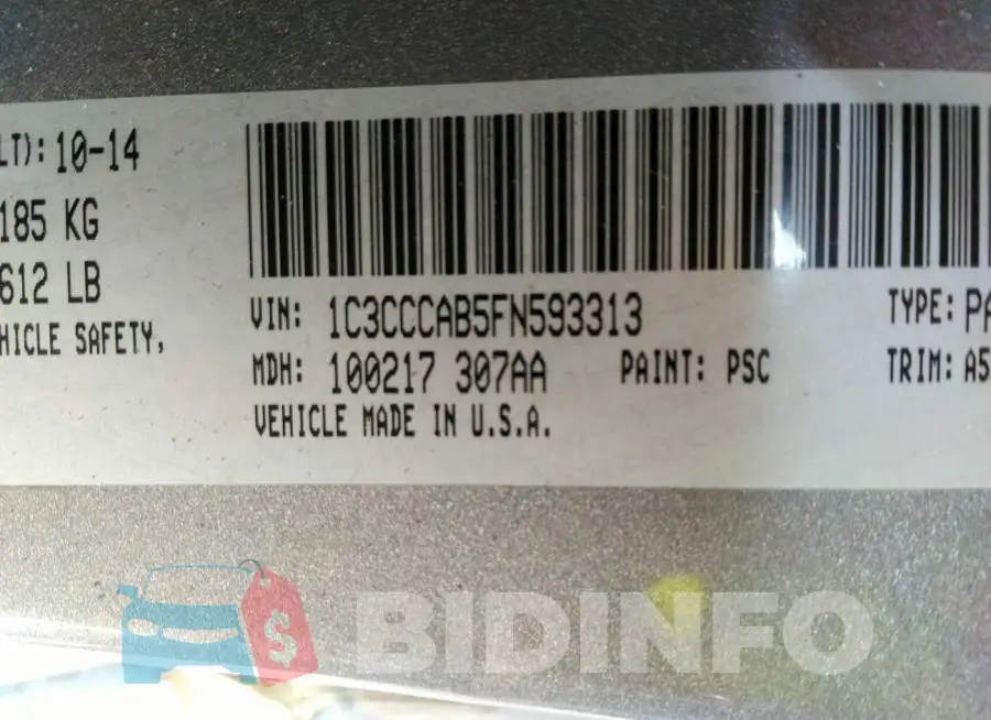 1C3CCCAB5FN593313 Photo# 9