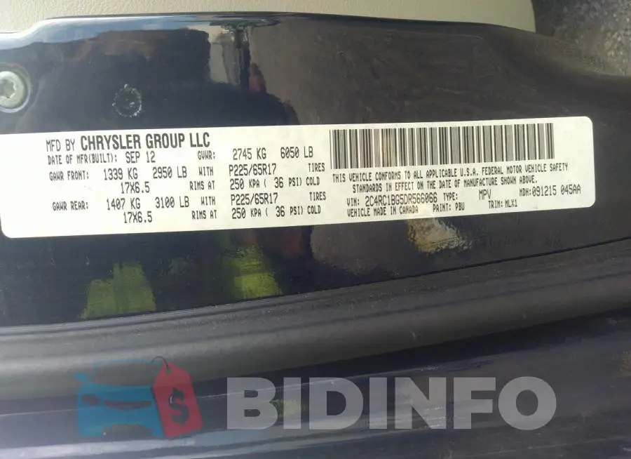 2C4RC1BG5DR566066 Photo# 9