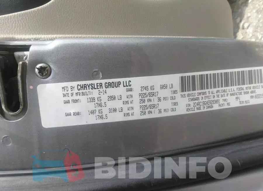 2C4RC1BGXER293031 Photo# 9