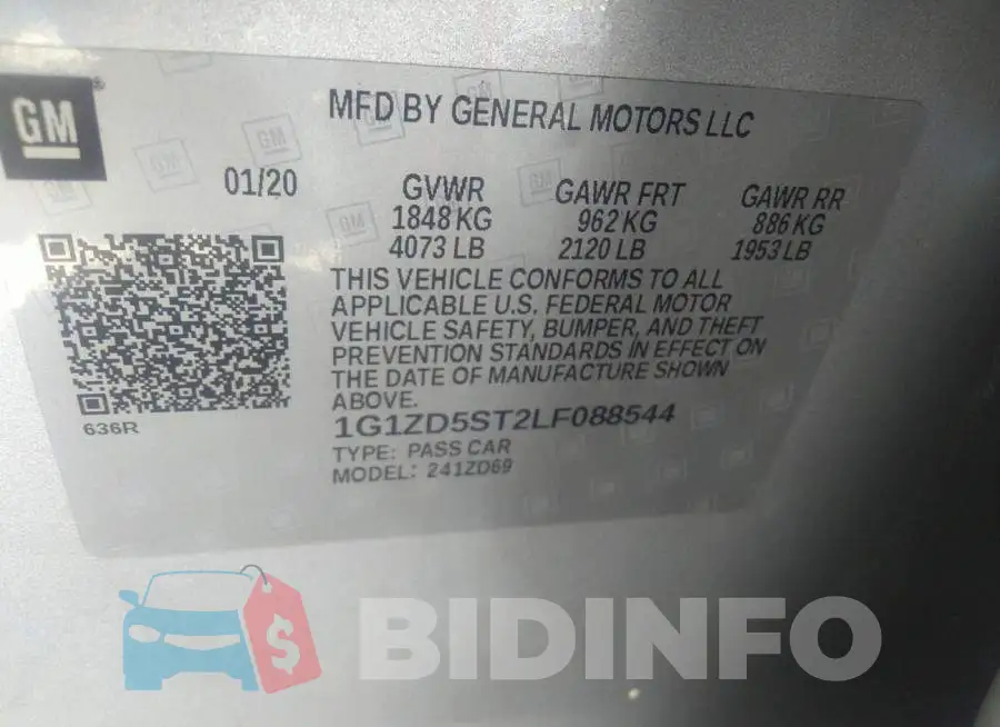1G1ZD5ST2LF088544 Photo# 9