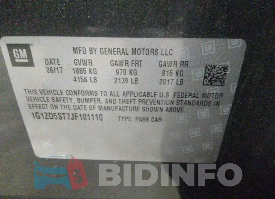 1G1ZD5ST7JF101110 Photo# 9