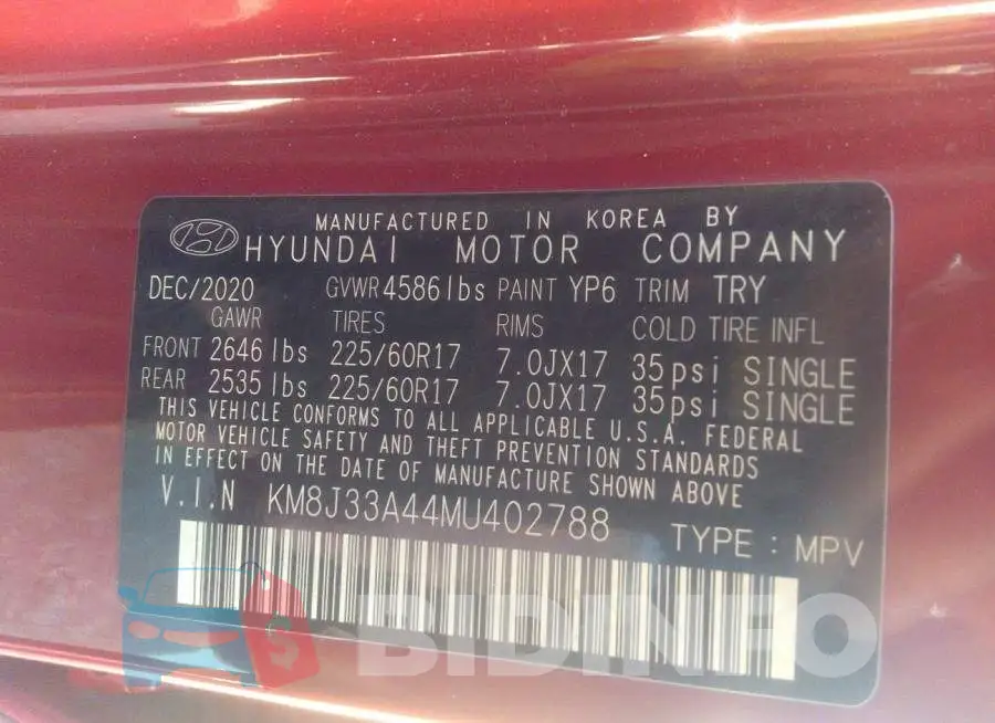 KM8J33A44MU402788 Photo# 9