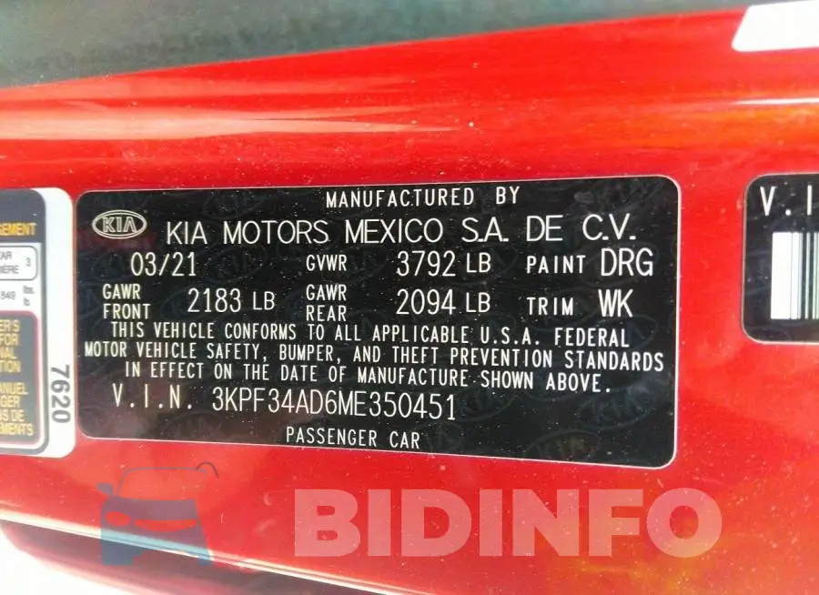 3KPF34AD6ME350451 Photo# 9