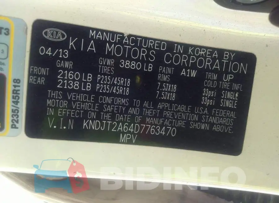 KNDJT2A64D7763470 Photo# 9