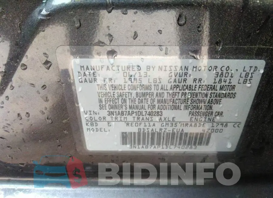 3N1AB7AP1DL740283 Photo# 9
