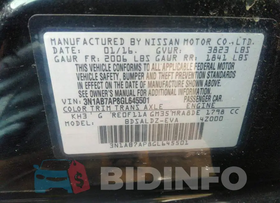 3N1AB7AP8GL645501 Photo# 9