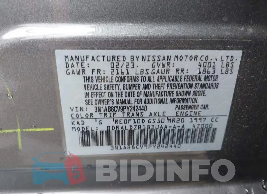 3N1AB8CV9PY242440 Photo# 9