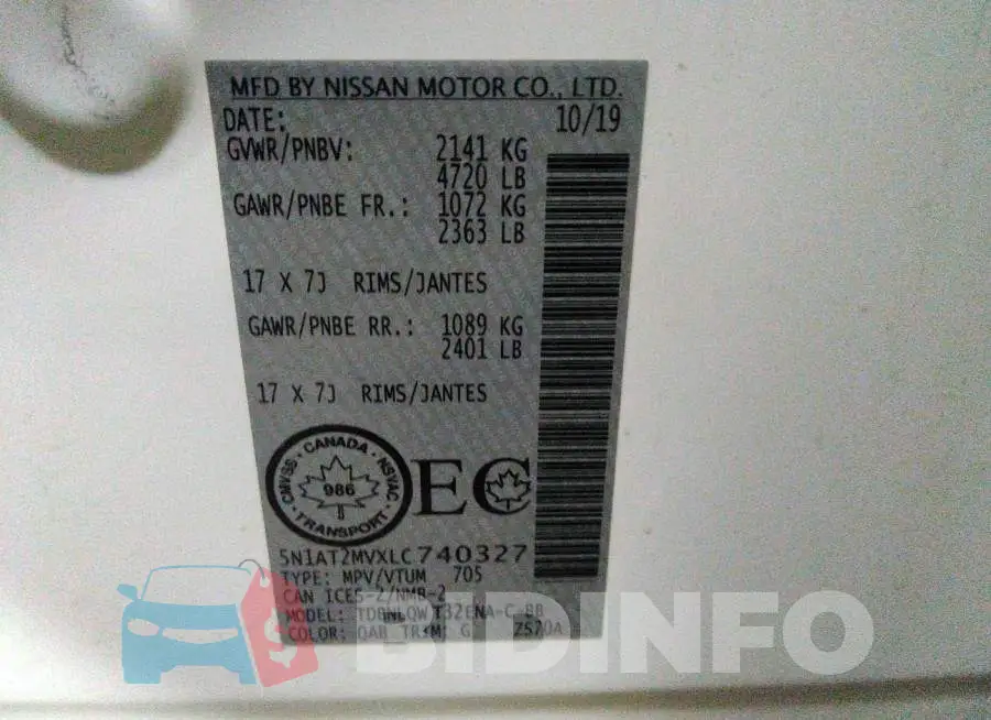 5N1AT2MVXLC740327 Photo# 9