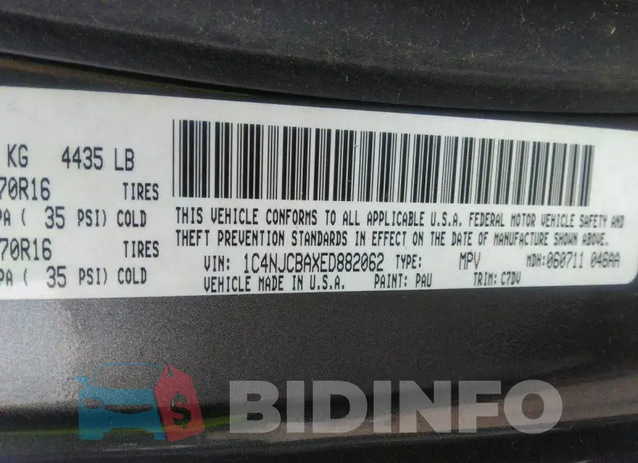 1C4NJCBAXED882062 Photo# 9
