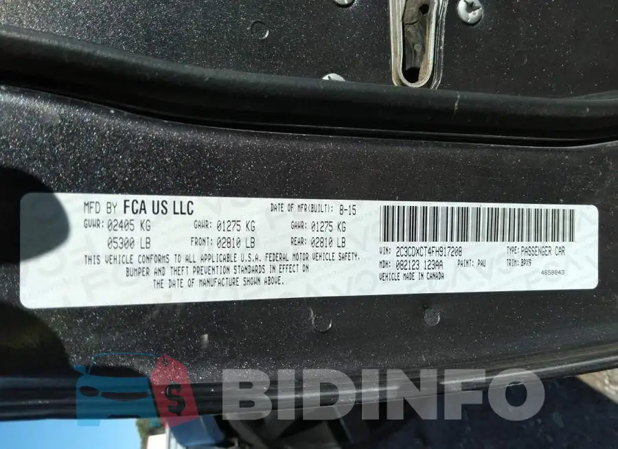 2C3CDXCT4FH917208 Photo# 9
