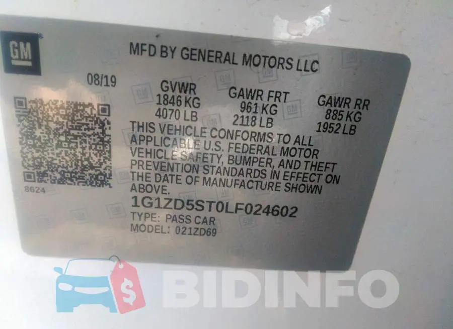 1G1ZD5ST0LF024602 Photo# 9