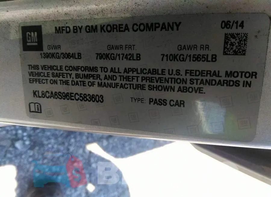 KL8CA6S96EC583603 Photo# 9