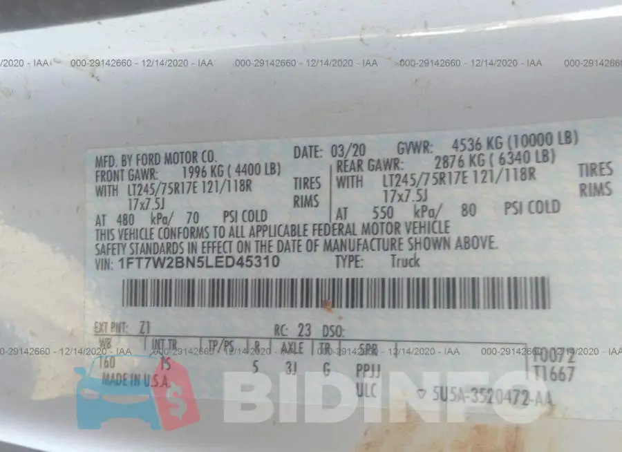 1FT7W2BN5LED45310 Photo# 9