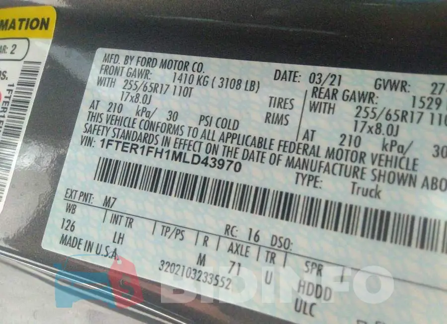 1FTER1FH1MLD43970 Photo# 9