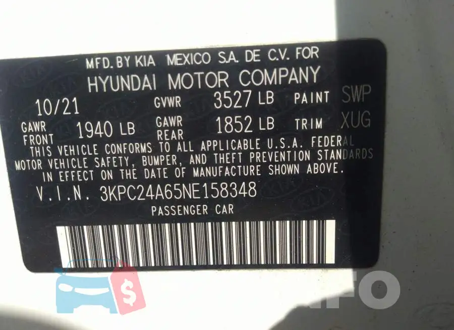 3KPC24A65NE158348 Photo# 9