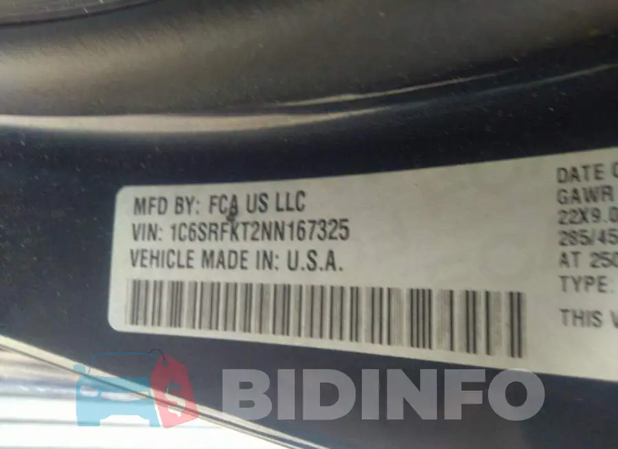 1C6SRFKT2NN167325 Photo# 9