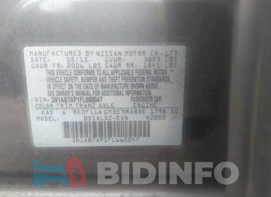 3N1AB7AP1FL660047 Photo# 9