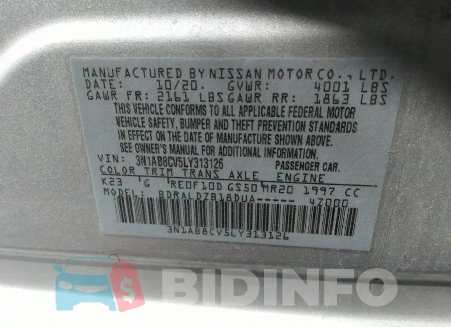 3N1AB8CV5LY313126 Photo# 9