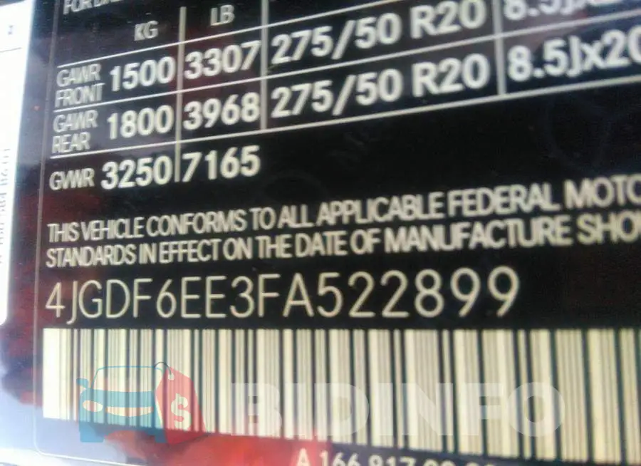 4JGDF6EE3FA522899 Photo# 9