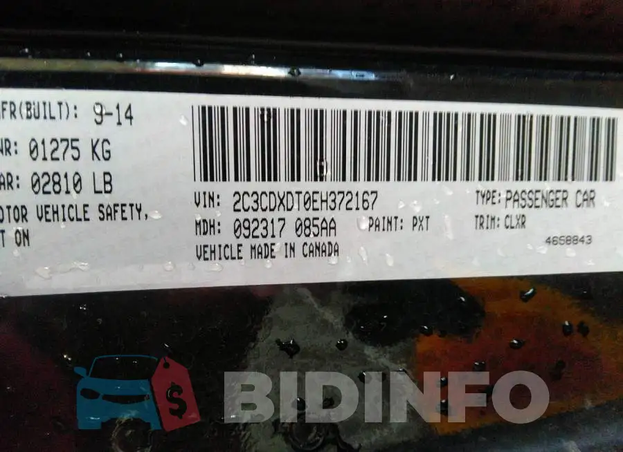 2C3CDXDT0EH372167 Photo# 9