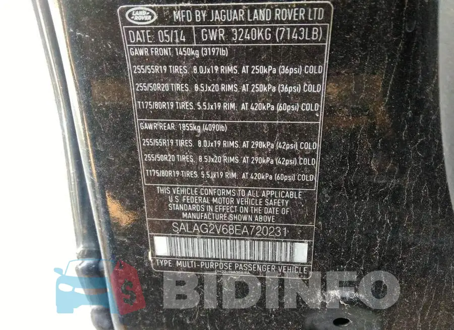 SALAG2V68EA720231 Photo# 9