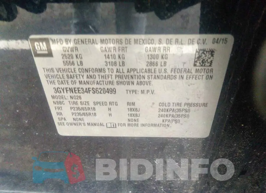 3GYFNEE34FS620499 Photo# 9