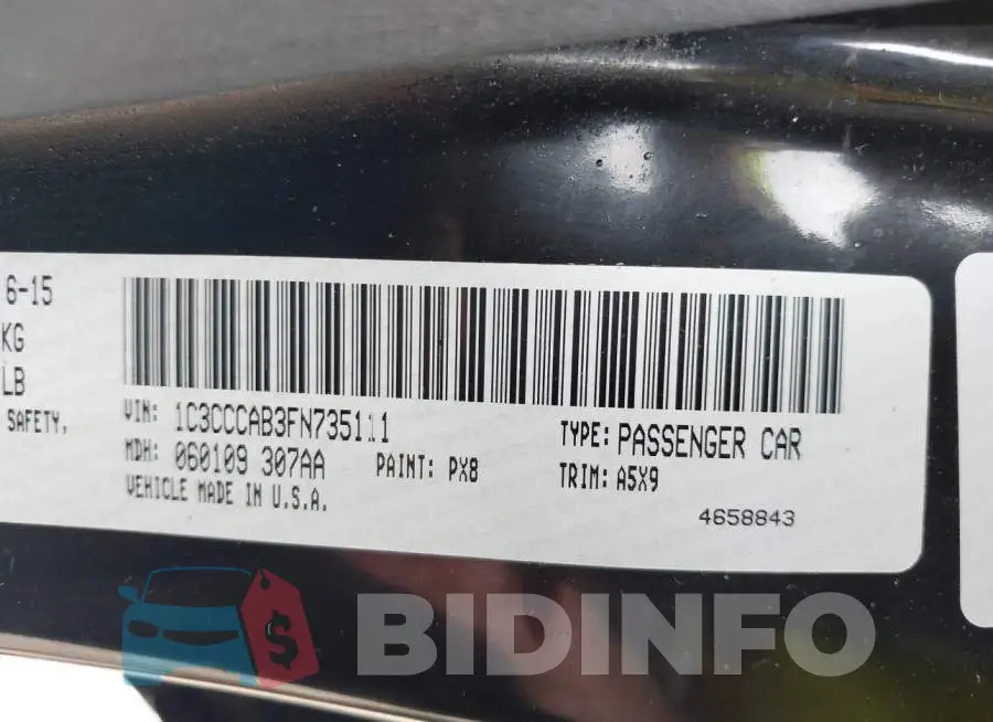 1C3CCCAB3FN735111 Photo# 9