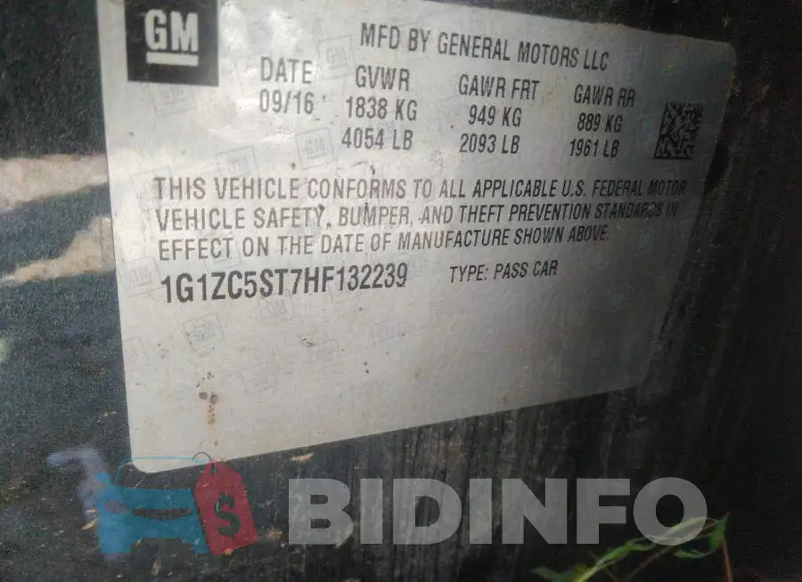 1G1ZC5ST7HF132239 Photo# 9
