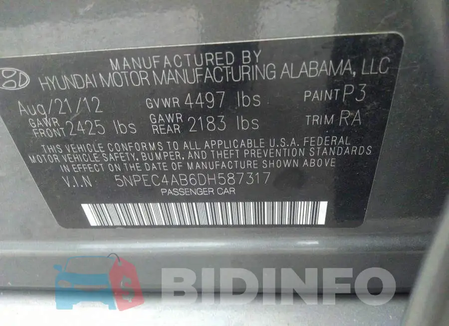 5NPEC4AB6DH587317 Photo# 9