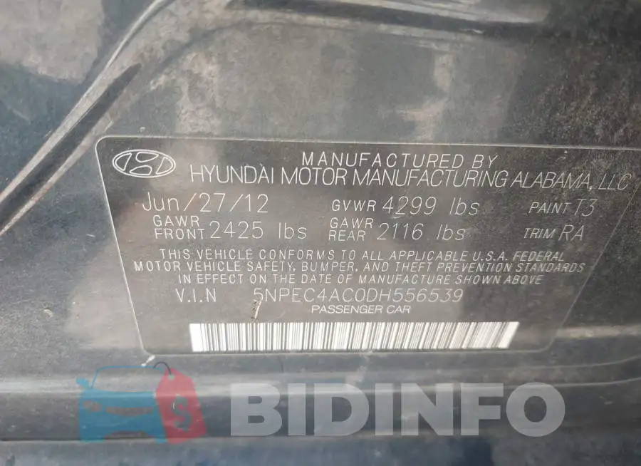 5NPEC4AC0DH556539 Photo# 9