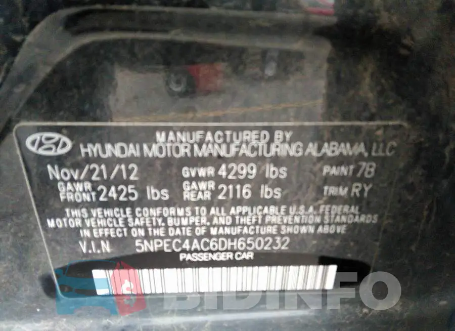 5NPEC4AC6DH650232 Photo# 9